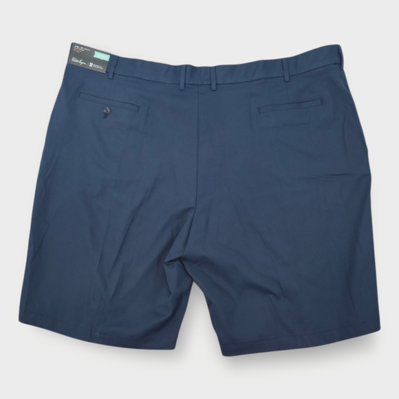 Walter Hagen Deep Blue Men's Flat Front Shorts - Picture 2 of 6